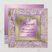 Invitation Écriture La disposition de Dieu Proverbes 10:22 (Devant / Derrière)