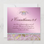 Invitation Écriture La Provision de Dieu Proverbes 10:22 (Dos)