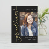 Invitation Écriture latérale Éditable Colour Graduation Invit (Debout devant)