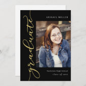 Invitation Écriture latérale Éditable Colour Graduation Invit (Devant / Derrière)