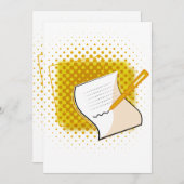 Invitation Écriture Lover (Devant / Derrière)