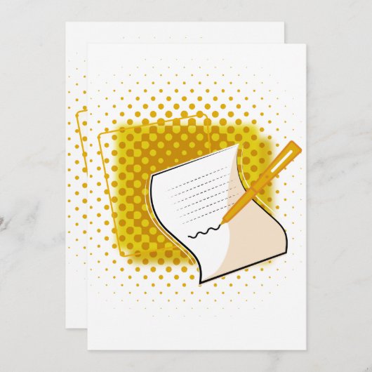 Invitation Écriture Lover (Devant / Derrière)