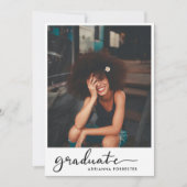 Invitation Écriture manuscrite de fin d'études (Devant)