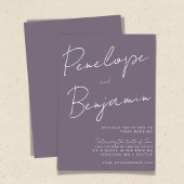 Invitation Écriture manuscrite de script moderne Dusty Mariag