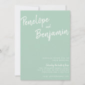 Invitation Écriture manuscrite de script moderne Mariage de p (Devant)