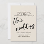 Invitation Écriture manuscrite décontractée Typographie simpl (Devant)