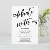 Invitation Écriture Manuscrite Fêtez avec Nous Réception de M (Debout devant)