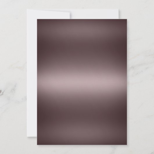 Invitation Écriture manuscrite mariée à l'or Rose (Dos)