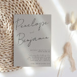 Invitation Écriture manuscrite moderne Mariage de style neutr<br><div class="desc">Écriture manuscrite moderne Faire-part de mariage de style neutre</div>