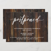 Invitation Écriture manuscrite moderne Mariage repoussé Bois  (Devant / Derrière)