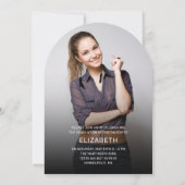 Invitation Écriture manuscrite moderne Script Photo Arched Gr (Dos)