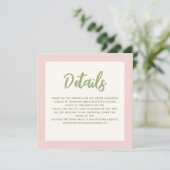 Invitation Écriture manuscrite Pinky Pastel Retro Détails du  (Debout devant)