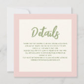 Invitation Écriture manuscrite Pinky Pastel Retro Détails du  (Devant)