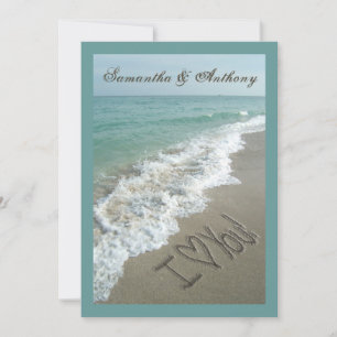 Invitation écriture manuscrite Plage Destination Mariage Invi