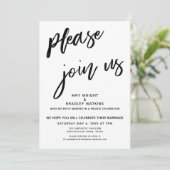 Invitation Écriture manuscrite Rejoignez-Nous Après La Récept (Debout devant)