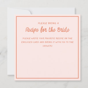 Invitation Écriture manuscrite rose Retro Recette Fête des ma