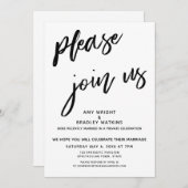 Invitation Écriture Manuscrite S'il Vous Plaît Rejoignez-Nous (Devant / Derrière)