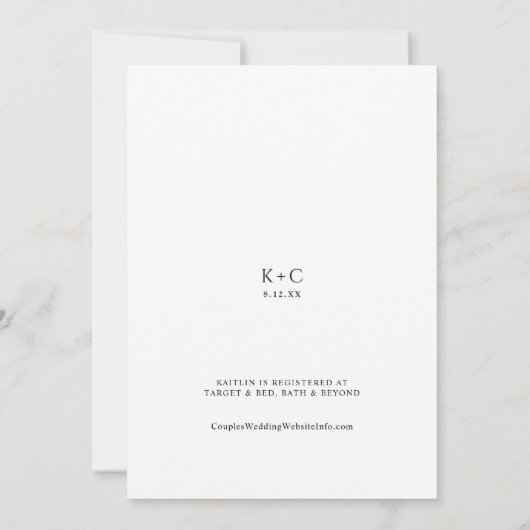 Invitation Écriture manuscrite simple moderne de Fête des mar (Dos)