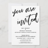 Invitation Écriture manuscrite Vous êtes invités à la récepti (Devant)