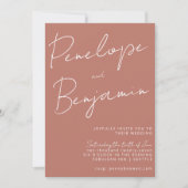 Invitation Écriture moderne écriture manuscrite Mariage en te (Devant)