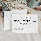 Invitation écriture moderne verdure fête de réchauffage