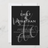Invitation Écriture moderne We Do Overlay QR Code Mariage Noi (Devant)