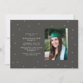 Invitation Écriture simple de deuxième cycle graduation photo (Dos)