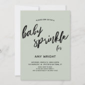 Invitation Écriture simple et moderne Écran à main Bébé Sprin (Devant)