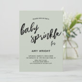 Invitation Écriture simple et moderne Écran à main Bébé Sprin (Debout devant)
