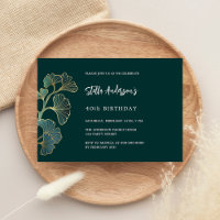 Écriture vert émeraude d'anniversaire élégant