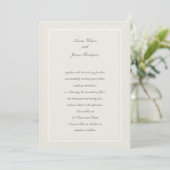 Invitation Ecru Dreams Simple Élégant Mariage traditionnel (Debout devant)