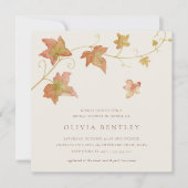 Invitation Ecru | Journée de mariage automnale (Devant)