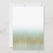 Invitation Écume de mer Or Blanc Élégant Réception de mariage (Dos)