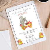 Invitation Écureuil à tarte à l'action de grâce