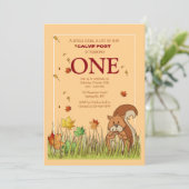 Invitation Écureuil avec l'invitation de gland (Debout devant)