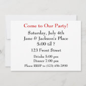 Invitation Écureuil buvant un cocktail à l'heure heureuse (Dos)