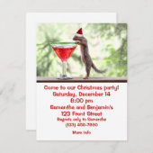 Invitation Écureuil célébrant Noël (Devant / Derrière)