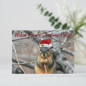 Invitation Écureuil de Noël (Debout devant)