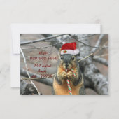 Invitation Écureuil de Noël (Dos)