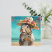 Invitation Écureuil de printemps (Debout devant)