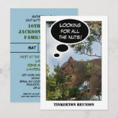 Invitation Écureuil de réunion familiale à la recherche de no (Devant / Derrière)