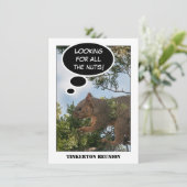 Invitation Écureuil de réunion familiale à la recherche de no (Debout devant)