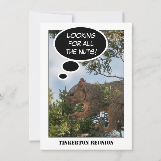 Invitation Écureuil de réunion familiale à la recherche de no (Devant)