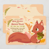 Invitation Écureuil des bois (Devant / Derrière)