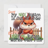 Invitation Écureuil drôle (Devant)