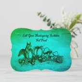 Invitation Écureuil en Automne, Joyeux Thanksgiving! (Debout devant)