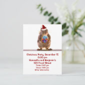 Invitation Écureuil et cadeau mignons de Noël (Debout devant)
