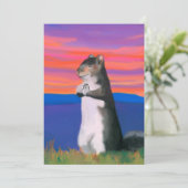 Invitation Écureuil gracieux, merci, prière, animal mignon (Debout devant)