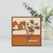 Invitation Écureuil le thanksgiving d'Applique-regard de (Debout devant)