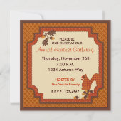 Invitation Écureuil le thanksgiving d'Applique-regard de (Dos)